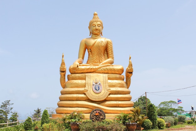 Estatua de Buda en la colina