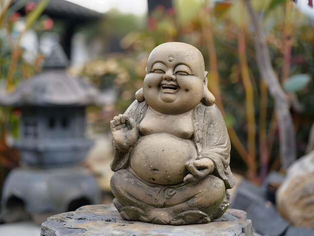 La estatua del Buda feliz y gordo