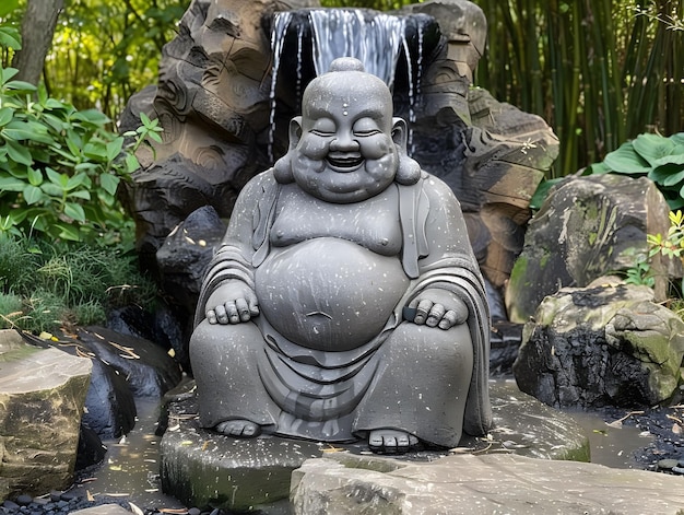 La estatua del Buda feliz y gordo