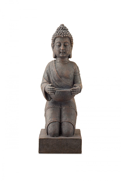 Estatua de Buda en longitud completa aislado en blanco
