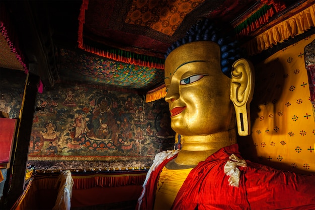 Estatua del Buda Sakyamuni en Shey Gompa, Ladakh