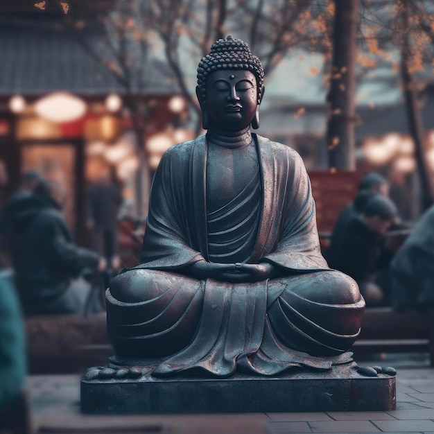 Estatua de Buda en el templo chino