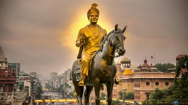 Foto la estatua de chatrapati shivaji maharaj