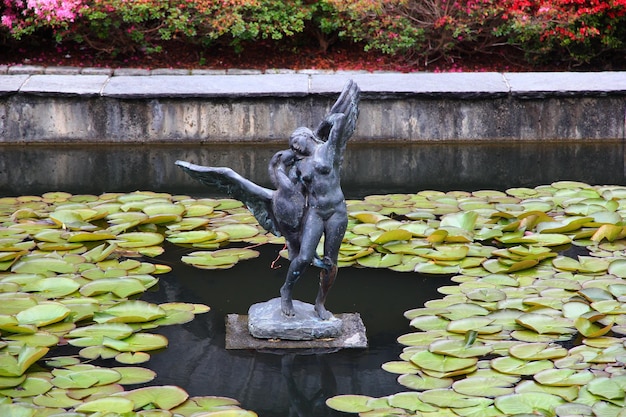 La estatua en la ciudad de Bergen Noruega