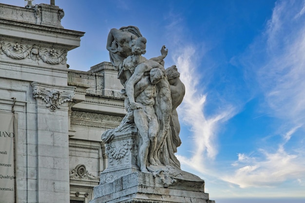 Estatua en la ciudad de Roma en Italia Europa