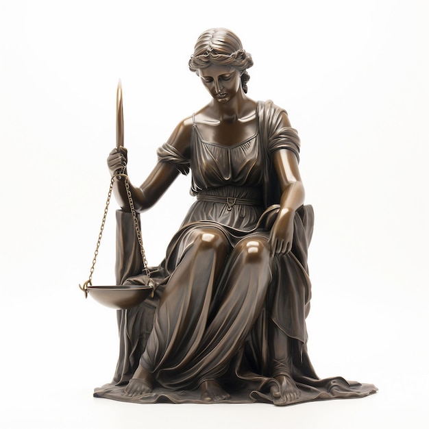 Estátua de bronze da Senhora da Justiça