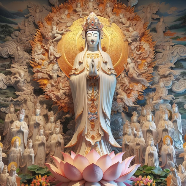 Estátua de Buda Guan Yin A Deusa da Misericórdia