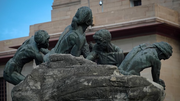 Estátua de close-up da imagem de pessoas negras