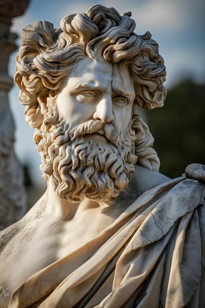 Estátua de São João Batista nos Jardins do Vaticano, Roma, Itália