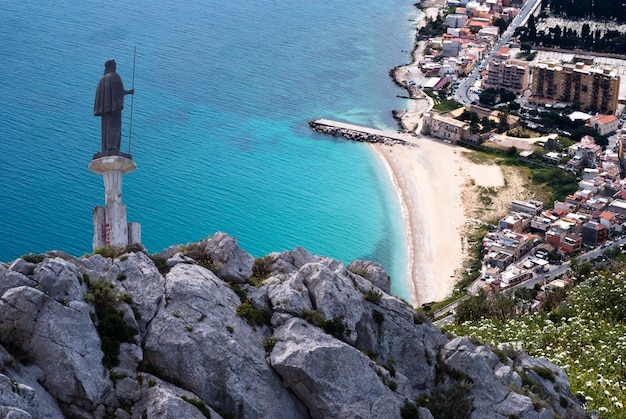 Estátua, de, são, rosalia, em, palermo