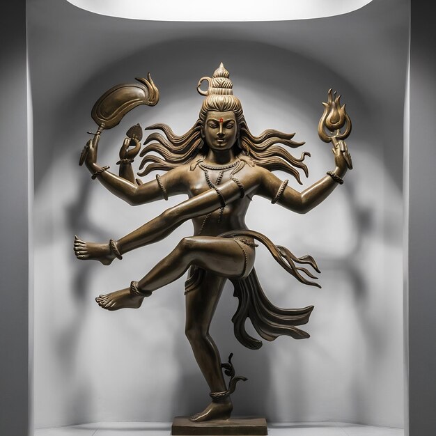 Foto estátua de shiva nataraja senhor da dança isolado