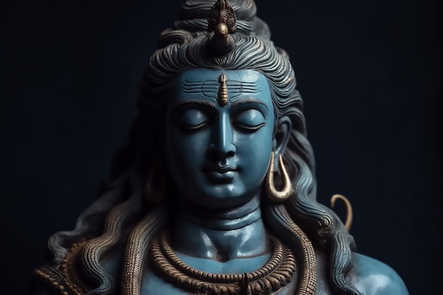 Una estatua del dios shiva