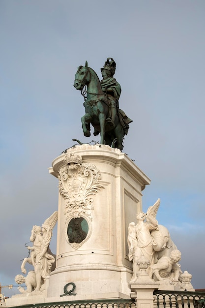 Estatua de Dom José I en Lisboa, Portugal.