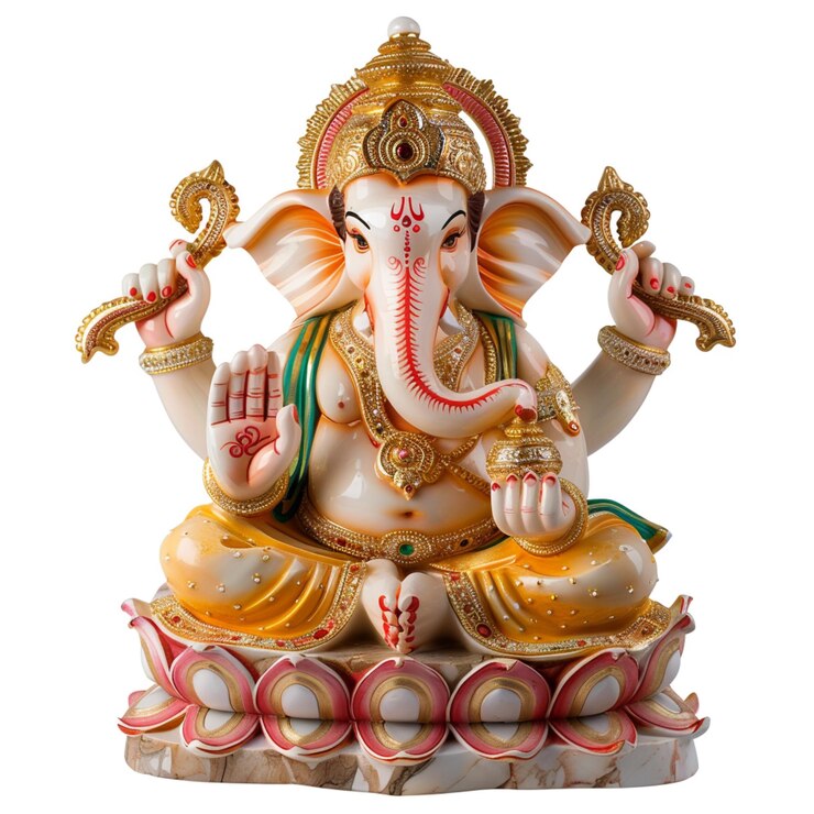 una estatua de un elefante con el número 5 en él