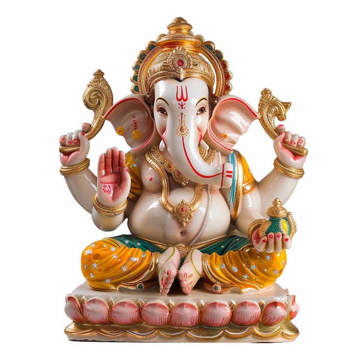 una estatua de un elefante con la palabra dios