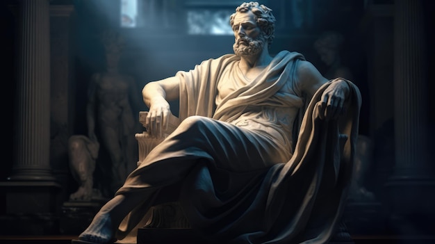 estátua estóica de Aristóteles