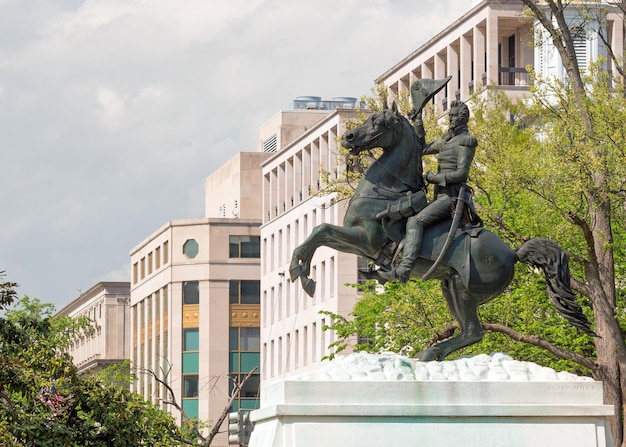 Estatua del general jackson en washington