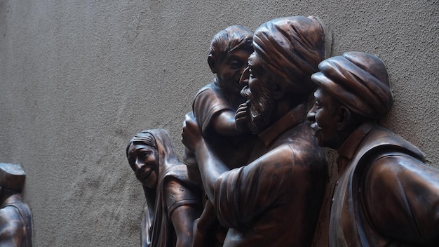 Estatua histórica del memorial de Jallianwala bagh en Amritsar India