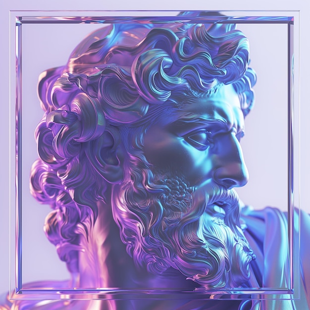 Estatua holográfica de Zeus en 3D