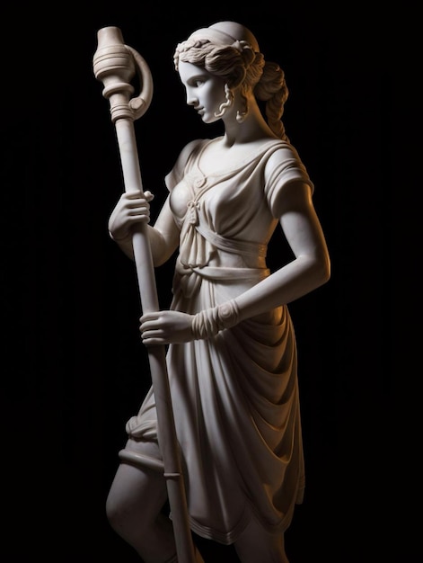 una estatua de una mujer sosteniendo una antorcha