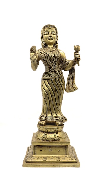 estatua de oro india de una mujer