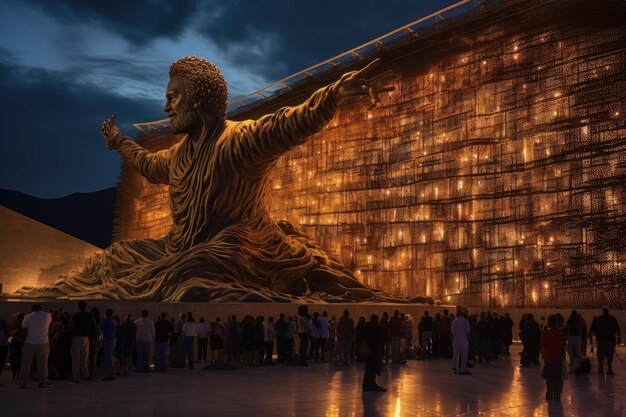 Foto estatua religiosa tailandesa del dios shiva