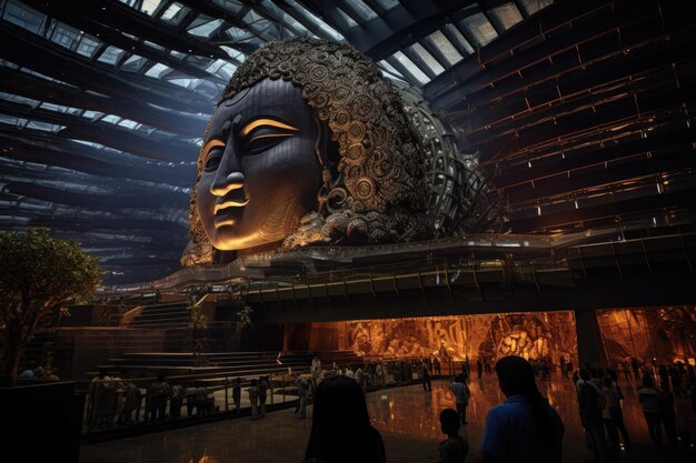 Foto estatua religiosa tailandesa del dios shiva