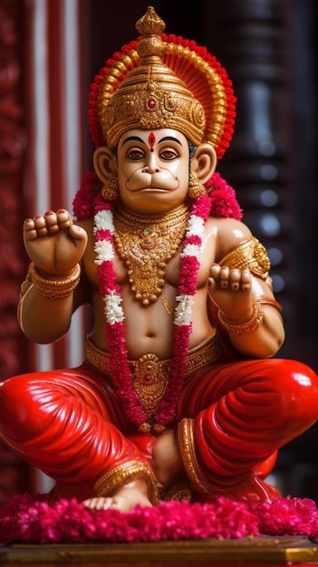 La estatua del señor Hanuman ji