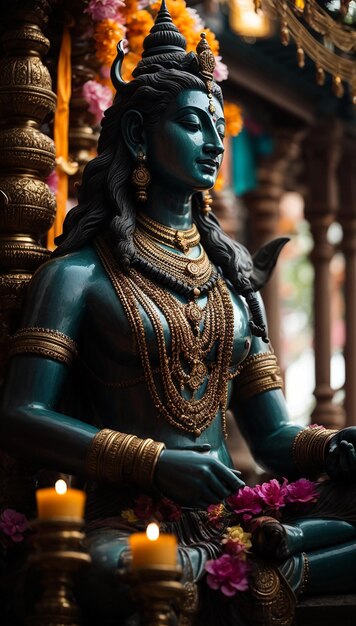 Estatua de shiva en el templo