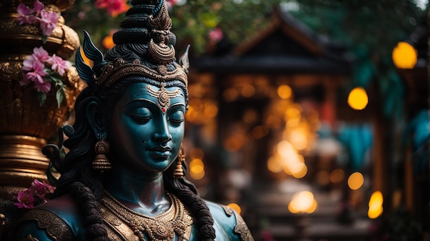 Estatua de shiva en el templo