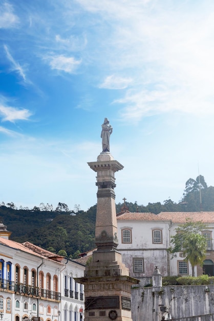 Estatua de Tiradentes en Plaza Tiradentes - Ouro Preto, Minas Gerais, Brasil