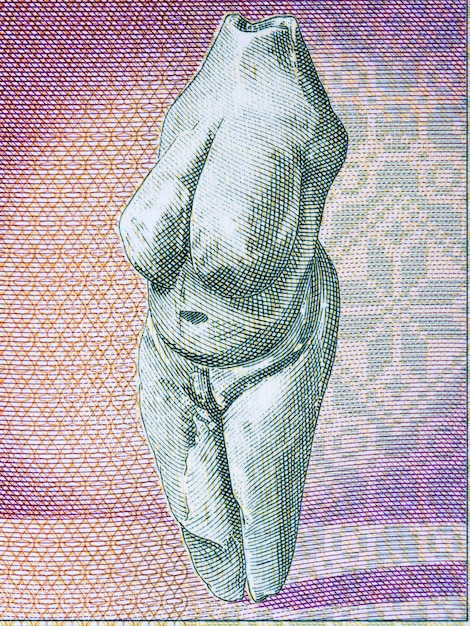 Estátua velha de Morávia Vênus de dinheiro