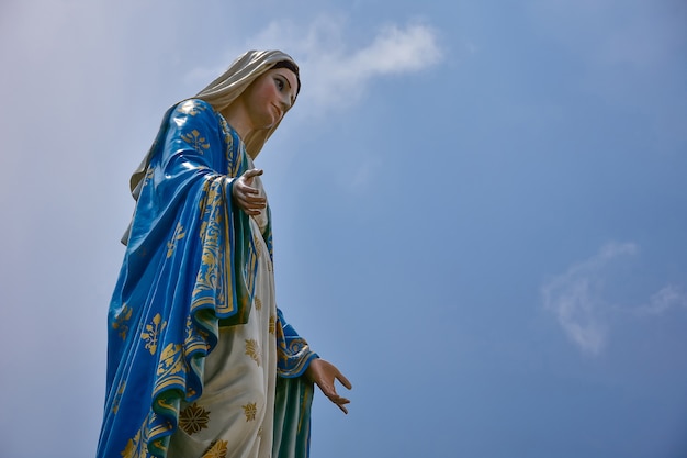 Foto la estatua de la virgen maría en la catedral de la inmaculada concepción