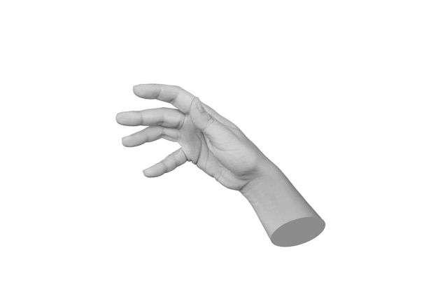 Estatuas femeninas con la mano extendida haciendo un gesto que parece alcanzar algo con los dedos