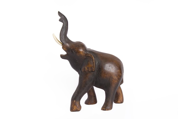 Estatueta de elefante de madeira da Tailândia