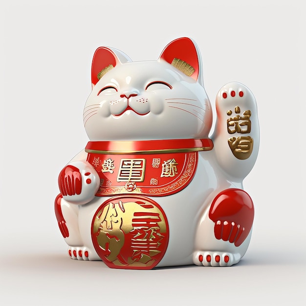 Estatuilla de gato maneki neku IA generativa