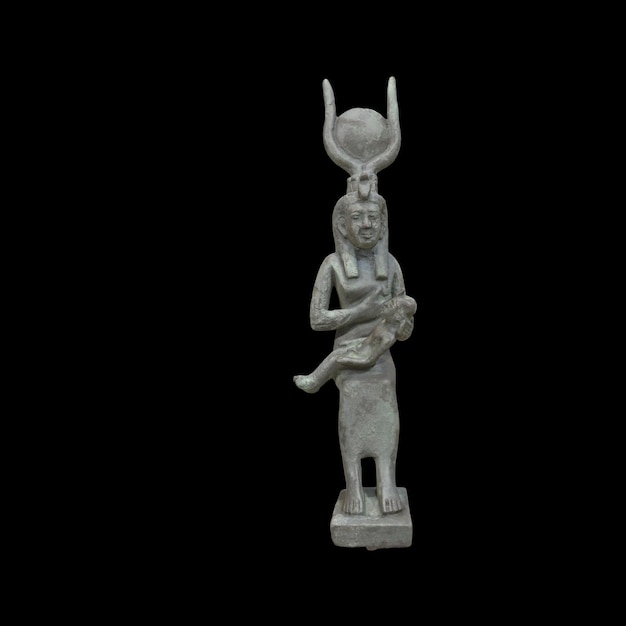 Foto estatuilla joven de isis y horus artefactos históricos statart feng artefacto histórico objeto antiguo