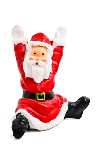 Estatuilla de santa claus aislado