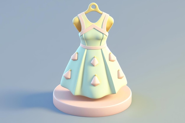 Foto este avatar de vestido criado em 3d tem um design semelhante a um desenho animado com uma tonalidade suave e suave e cada detalhe foi renderizado com precisão