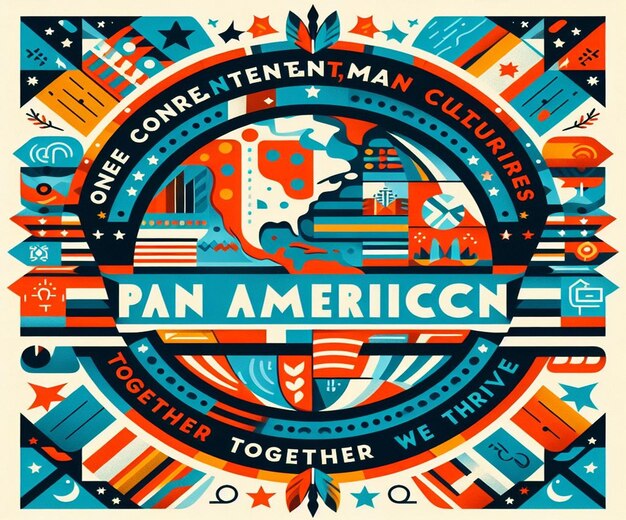 Este belo desenho é feito para o Dia Pan-Americano.