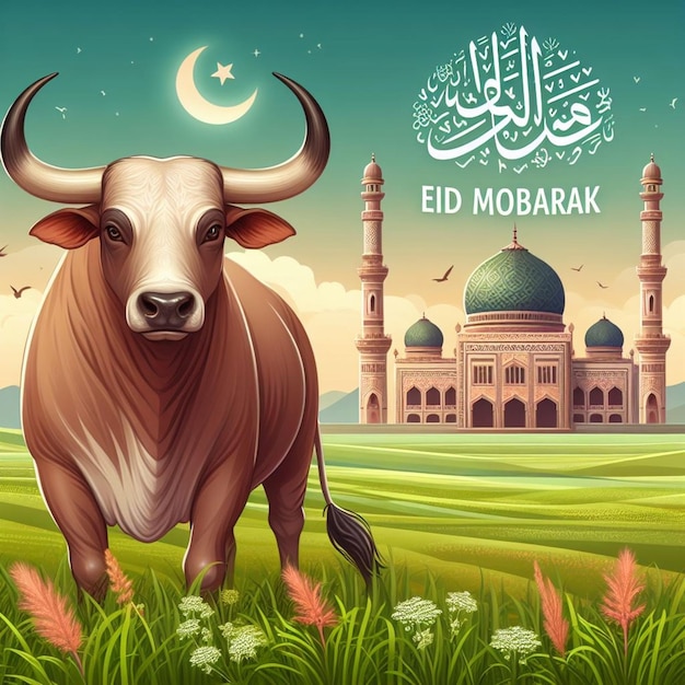 Este belo desenho é feito para o mega evento islâmico Eid ul Adha