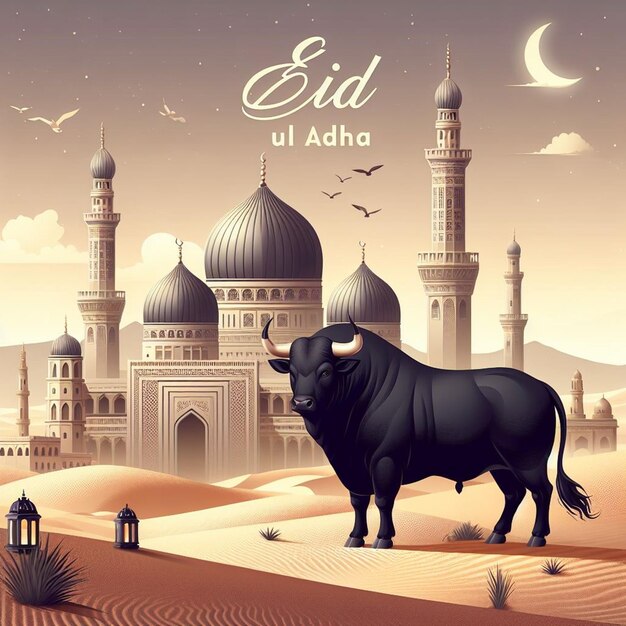 Este belo desenho é feito para o mega evento islâmico Eid ul Adha