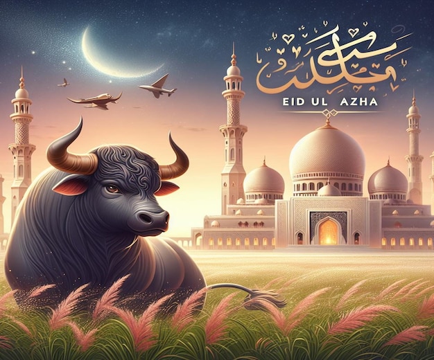 Este belo desenho é feito para o mega evento islâmico Eid ul Adha