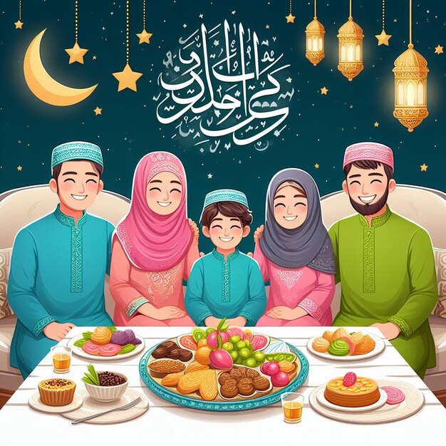 Este belo desenho é feito para o mega evento islâmico Eid Ul Fitr