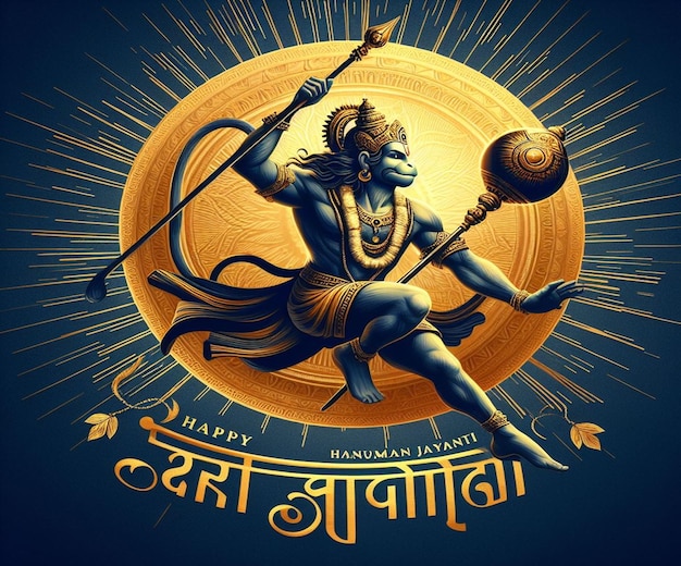 Foto este desenho é feito para o evento mitológico hindu hanuman jayanti