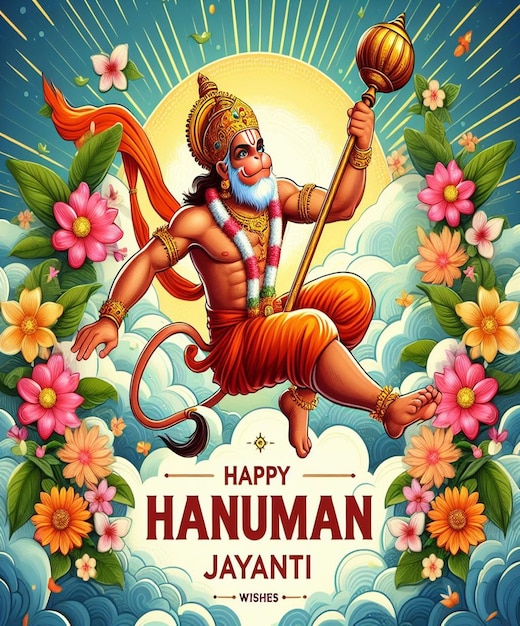 Foto este desenho é feito para o evento mitológico hindu hanuman jayanti