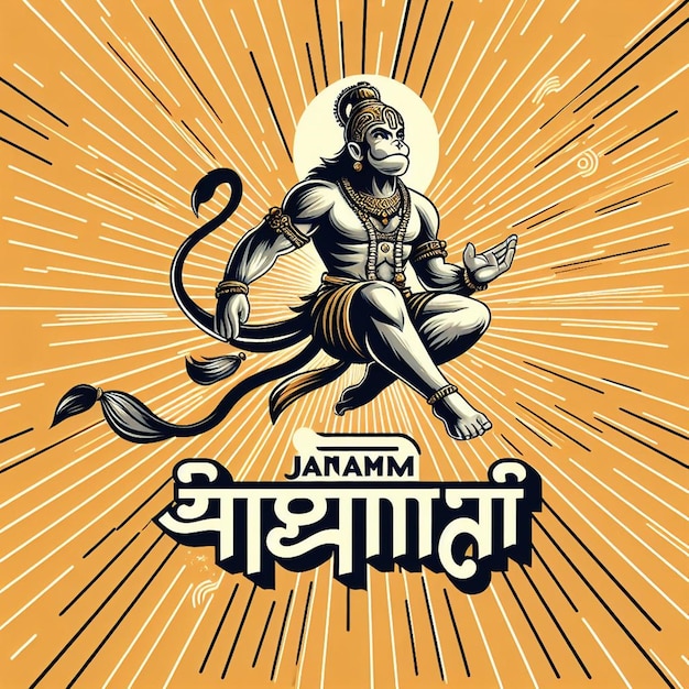 Foto este desenho é feito para o evento mitológico hindu hanuman jayanti