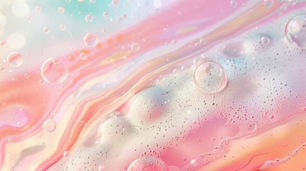 Este mármore pastel abstrato é apoiado por bolhas de espuma