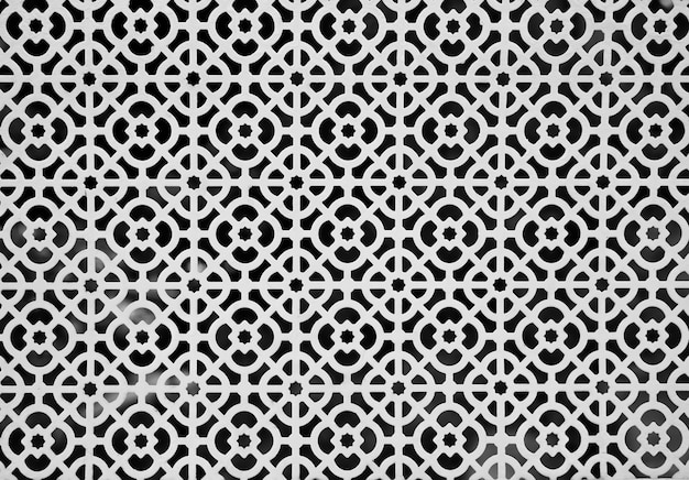 Estencil convexo en relieve blanco y negro con patrón geométrico sin costuras papel tapiz para diseño de fondo abstracto