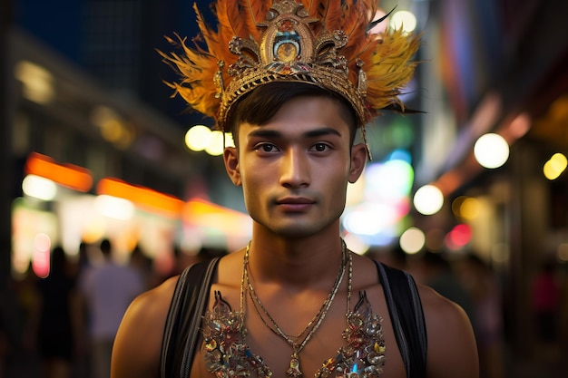 Foto estereotipo masculino tailandés resistente generar ai